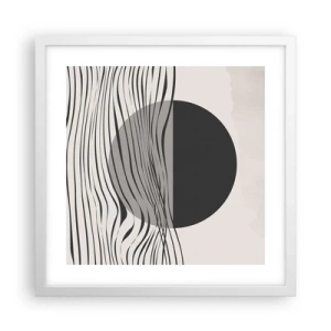 Plakat w białej ramie - Kompozycja połowiczna - 40x40 cm