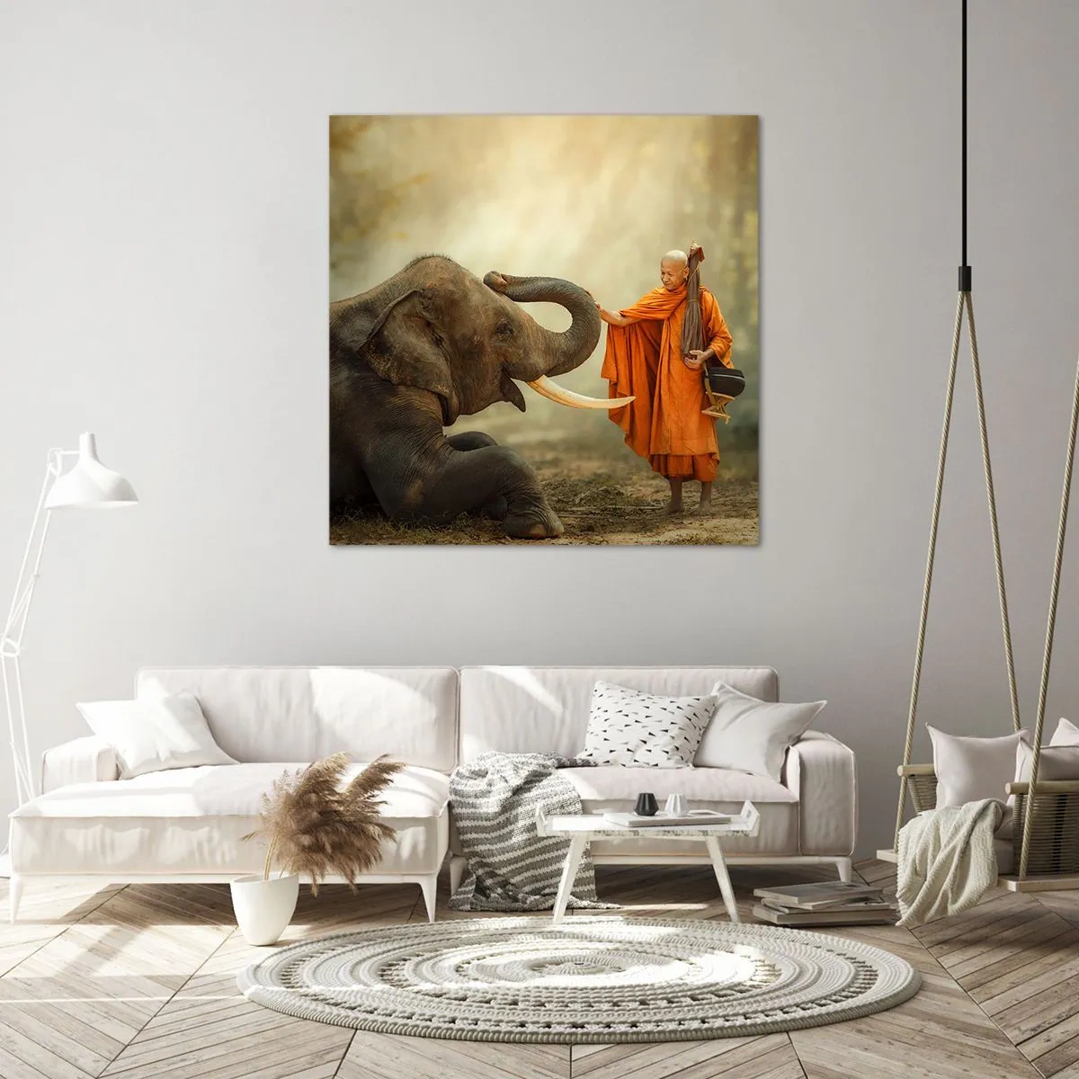 Obraz na płótnie - Spotkanie w podróży - 50x50 cm