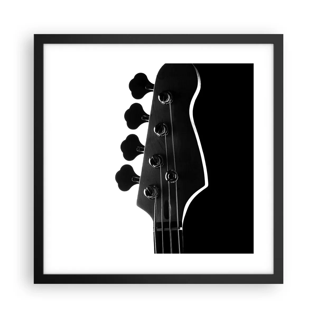 Plakat w czarnej ramie - Rockowa cisza - 40x40 cm