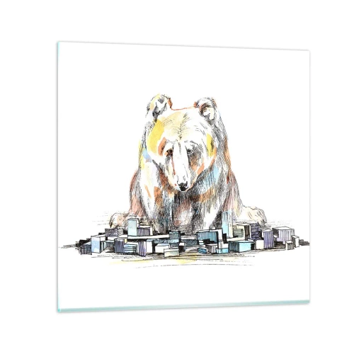 Obraz na szkle - Jak można tak żyć? - 60x60 cm