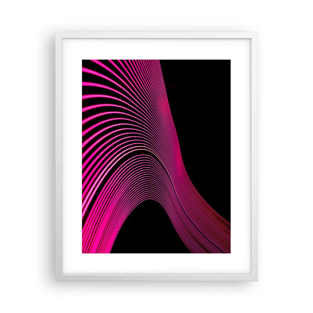 Plakat w białej ramie - Aleja światła - 40x50 cm