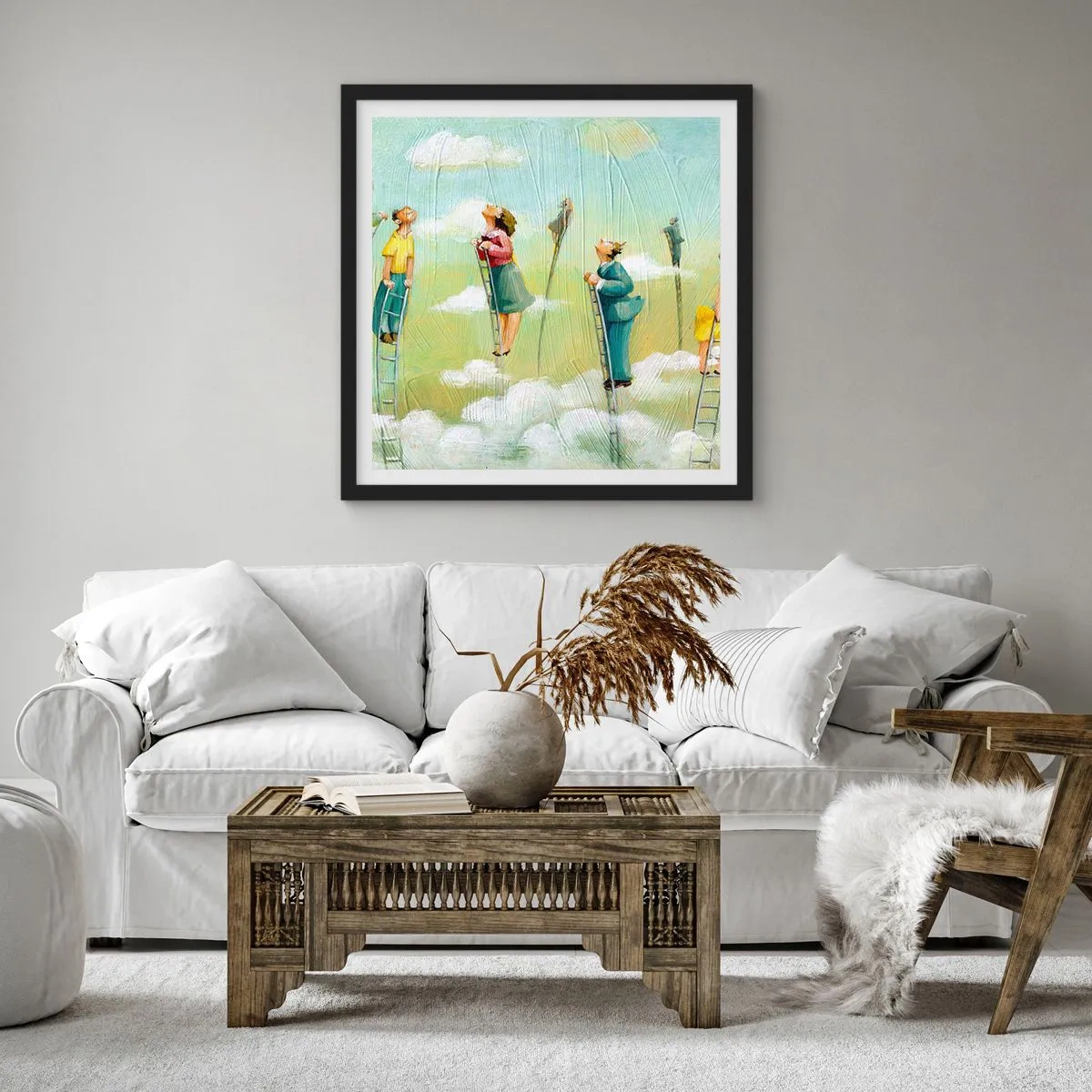 Plakat w czarnej ramie - Za swoim marzeniem - 30x30 cm