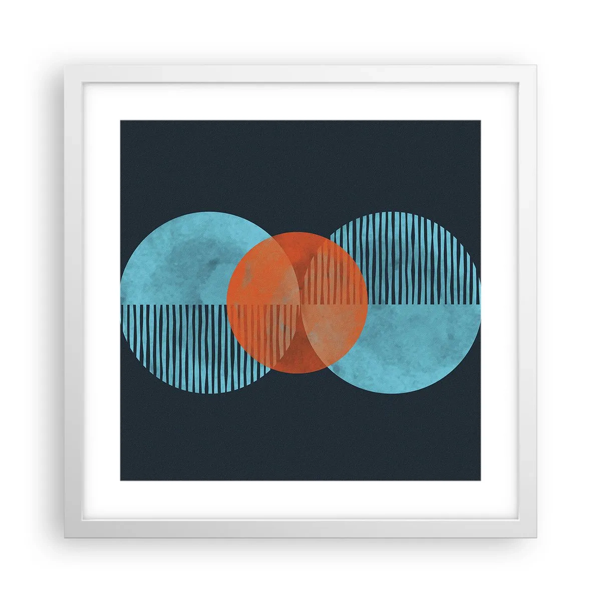 Plakat w białej ramie - Kompozycja symetryczna - 40x40 cm