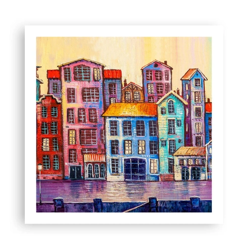 Plakat - Miasto jak z bajki - 60x60 cm