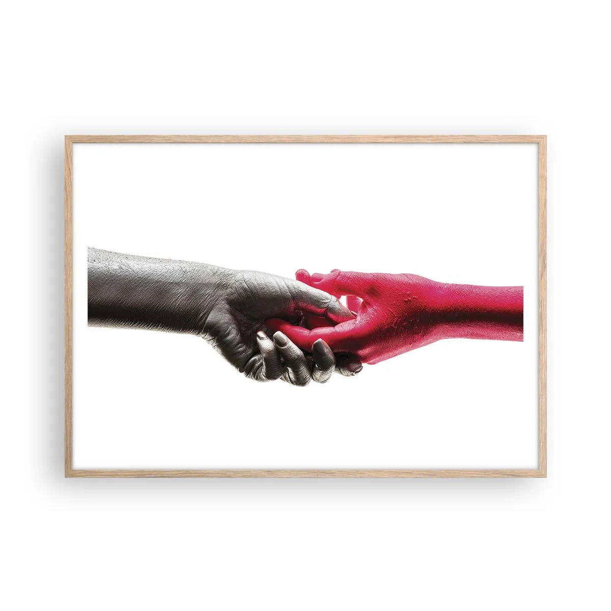 Plakat w ramie jasny dąb - Razem, choć inni - 100x70 cm