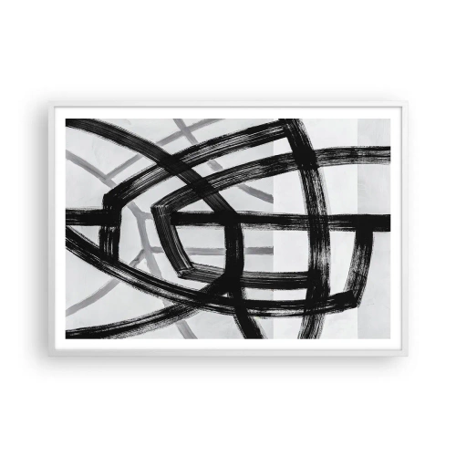 Plakat w białej ramie - Budowanie głębi - 100x70 cm
