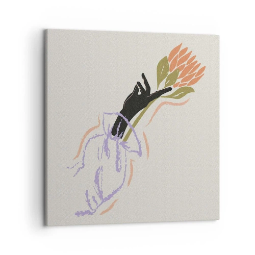 Obraz na płótnie - Siostrzany dotyk - 50x50 cm