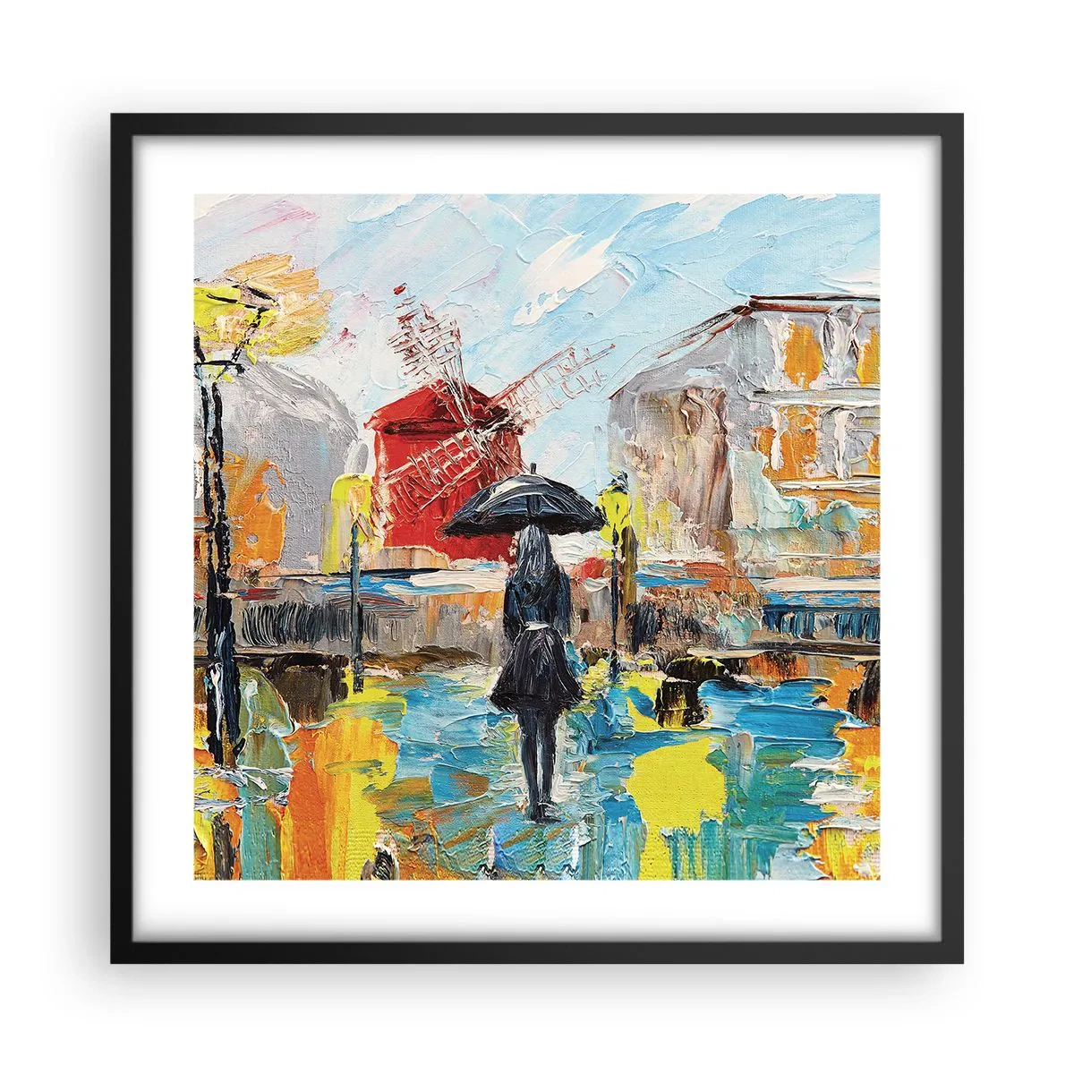 Plakat w czarnej ramie - Paryskie legendy - 50x50 cm