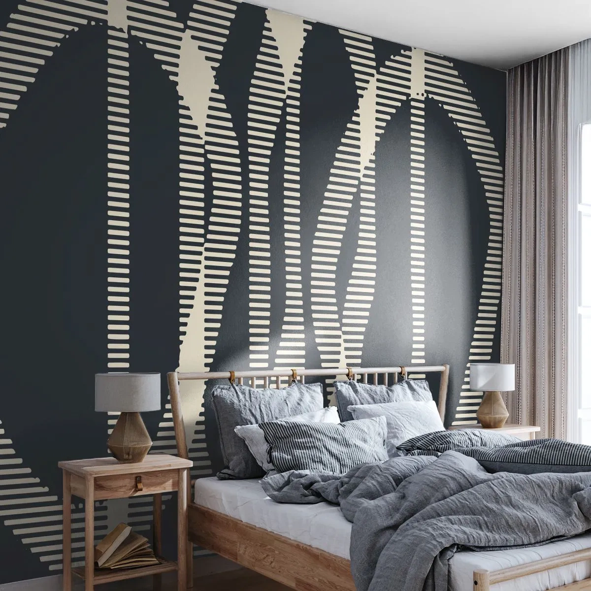 Fototapeta Standard Eco - Próba przełamania ciemności - Abstrakcja, Sztuka, Nowoczesny Wzór - 350x256 cm