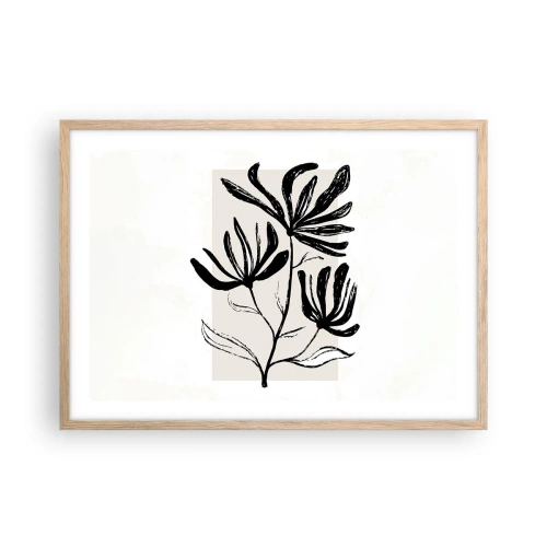 Plakat w ramie jasny dąb - Szkic do zielnika - 70x50 cm