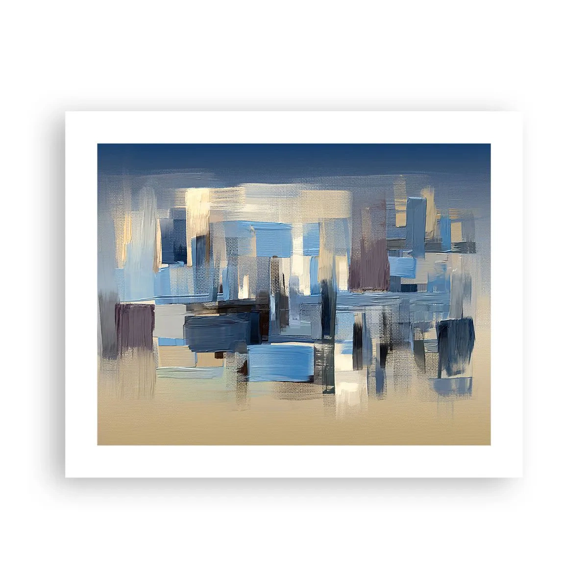 Plakat - Błękitna konstrukcja - 50x40 cm