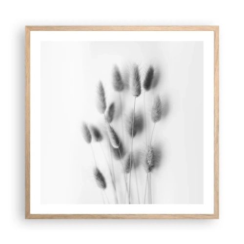 Plakat w ramie jasny dąb - Jej puszystość trawa - 60x60 cm