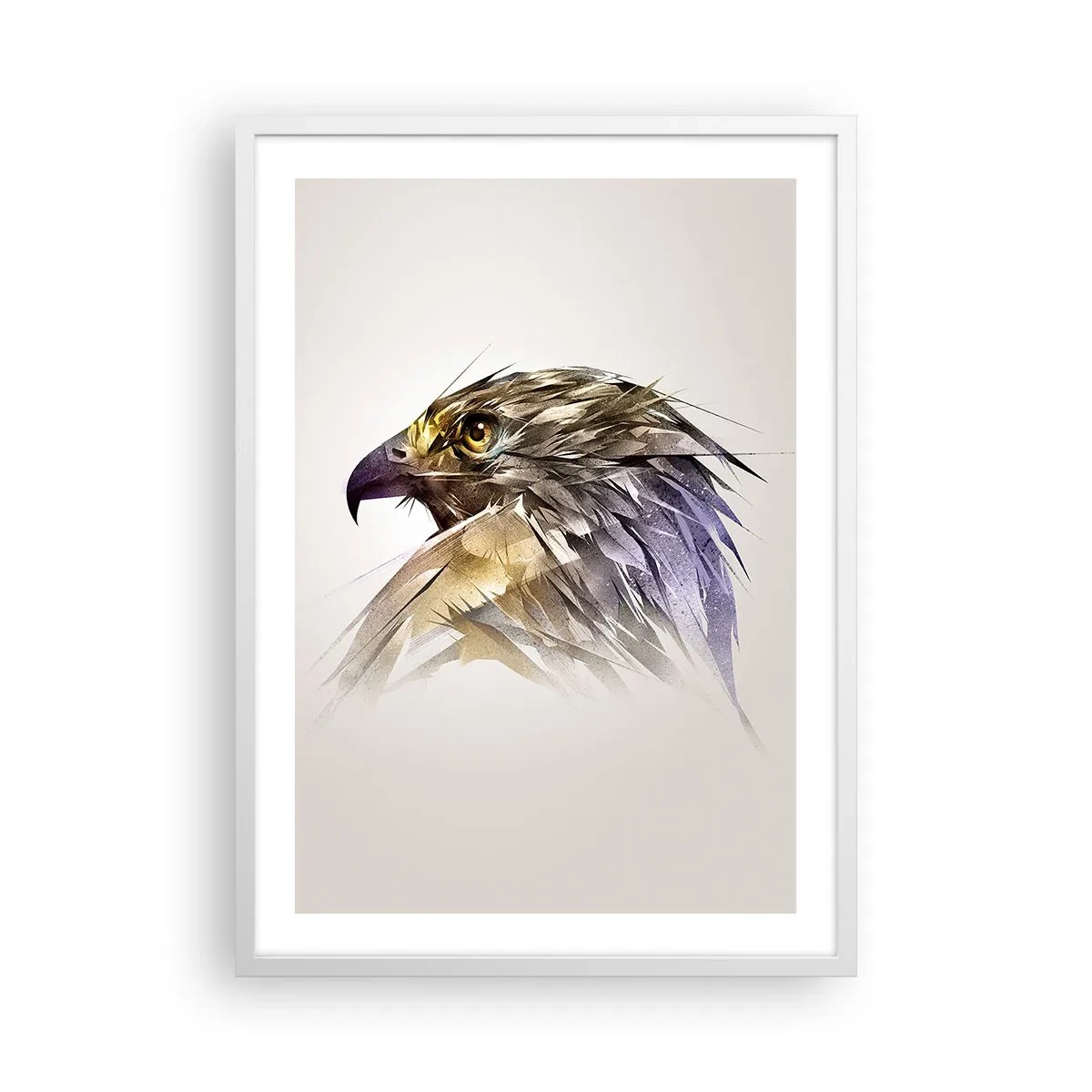Plakat w białej ramie - Portret wojownika - 50x70 cm