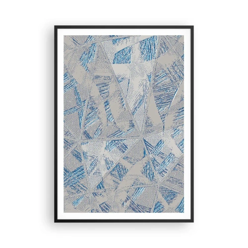 Plakat w czarnej ramie - W szaroniebieskim labiryncie - 70x100 cm