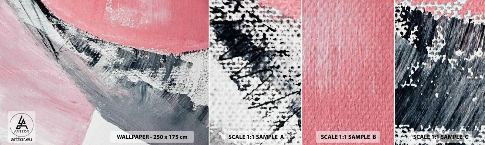 Fototapeta Próbka Samoprzylepna Deluxe Sticker - Kompozycja dopasowana - Abstrakcja, Sztuka, Pastelowe Kolory - 100x30 cm