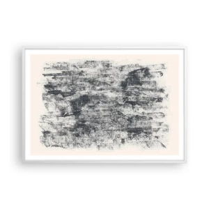 Plakat w białej ramie - Mglista kompozycja - 100x70 cm