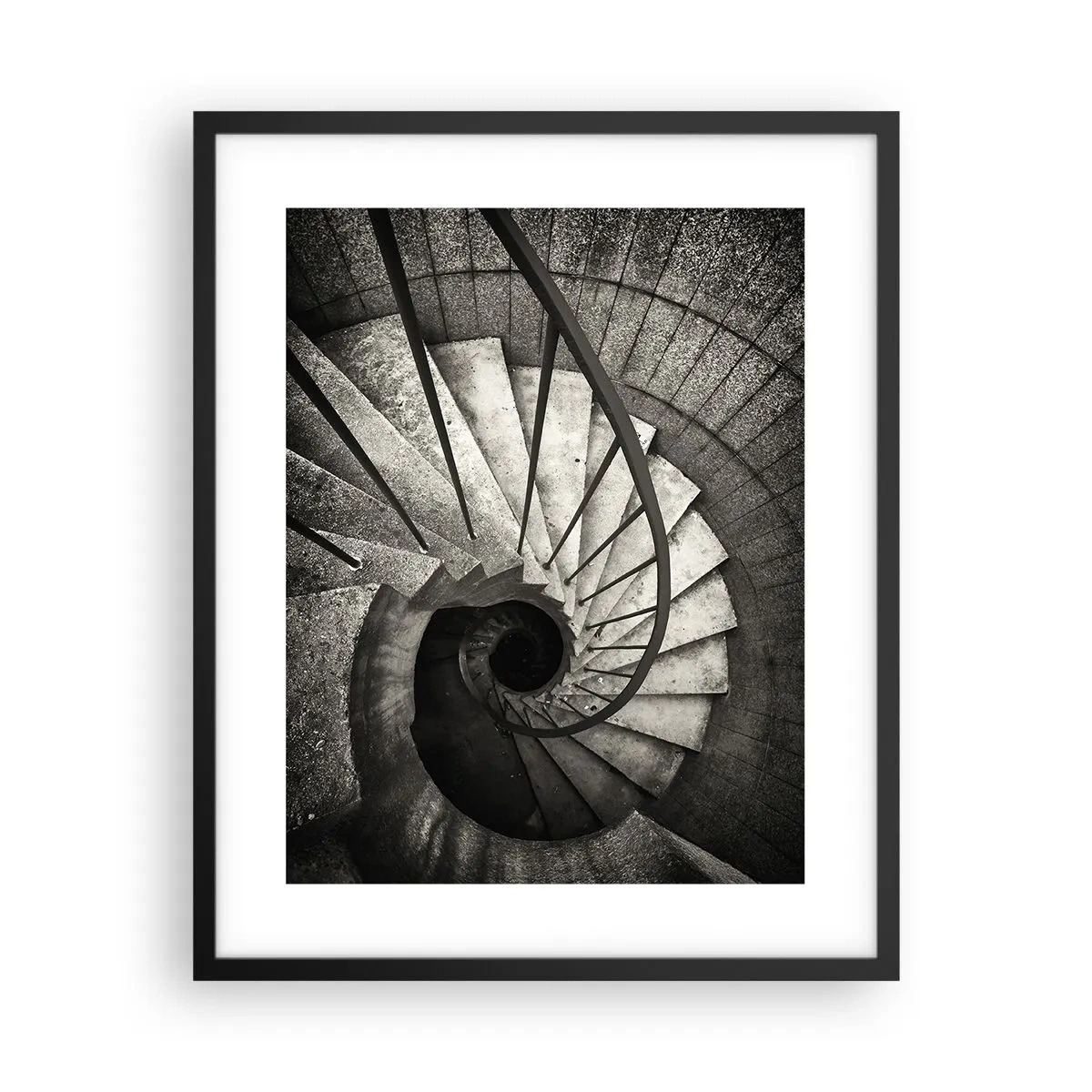 Plakat w czarnej ramie - Schodami w górę, schodami w dół - 40x50 cm