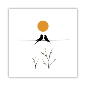 Plakat - Słowiczy wieczór - 30x30 cm