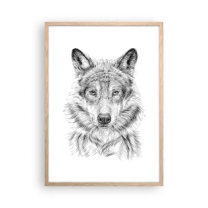 Plakat w ramie jasny dąb - Urodzony przywódca - 50x70 cm