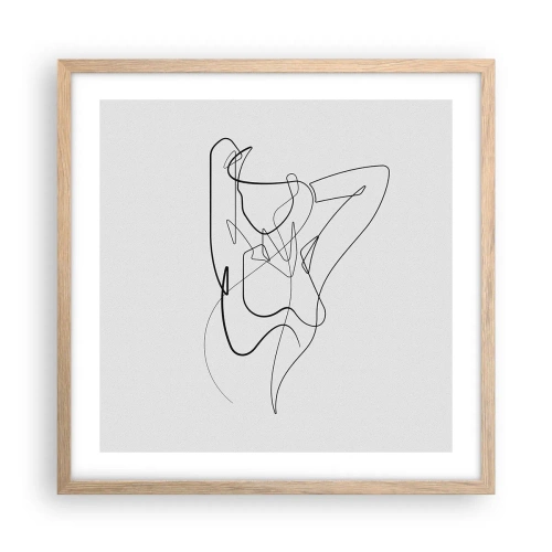 Plakat w ramie jasny dąb - Naprawdę, jaka jesteś... - 50x50 cm