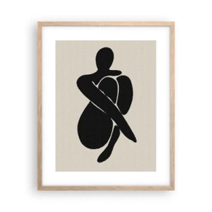 Plakat w ramie jasny dąb - We własnych objęciach - 40x50 cm