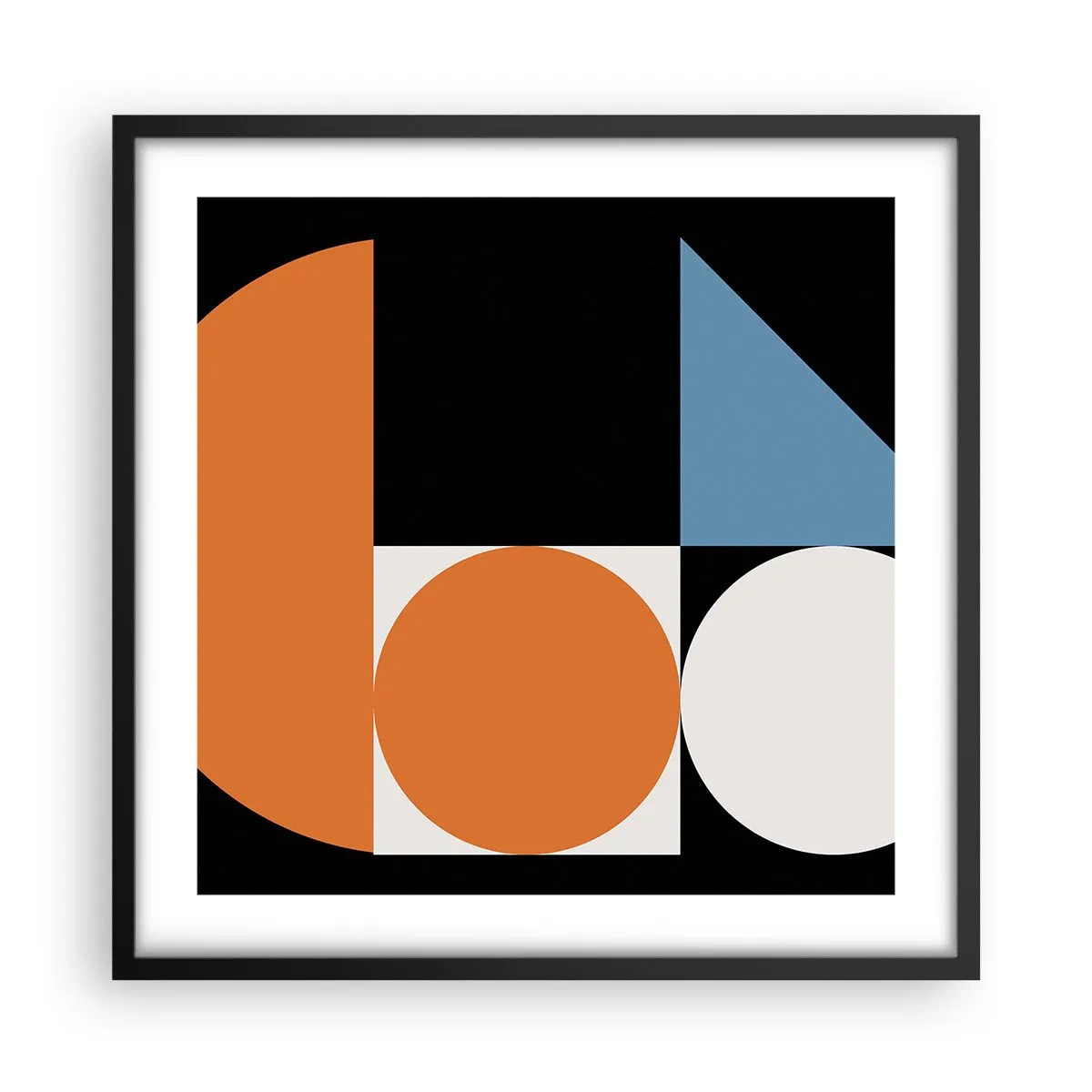 Plakat w czarnej ramie - Układ figurowy - 50x50 cm