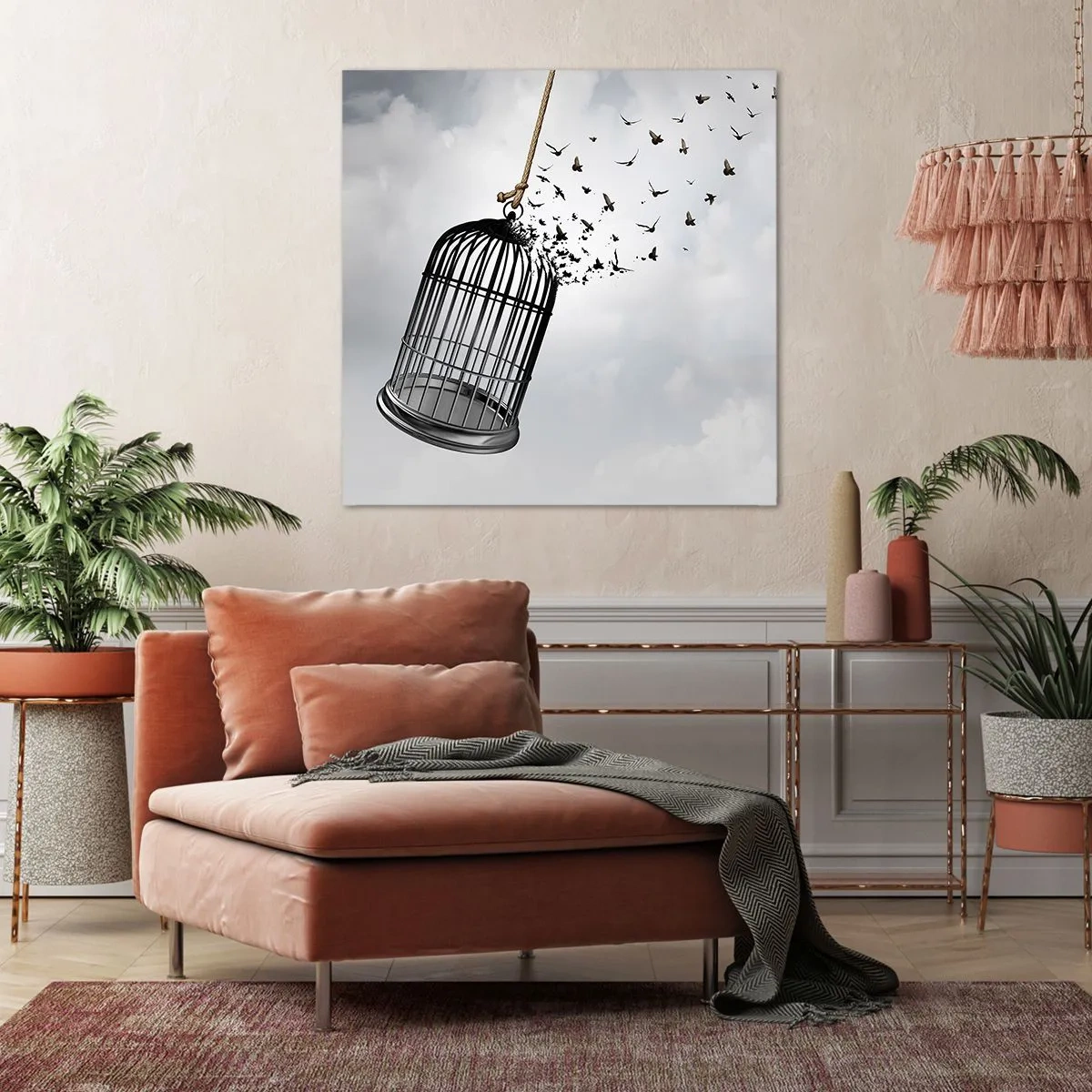 Obraz na płótnie - Wiara...Nadzieja...Wolność! - 60x60 cm