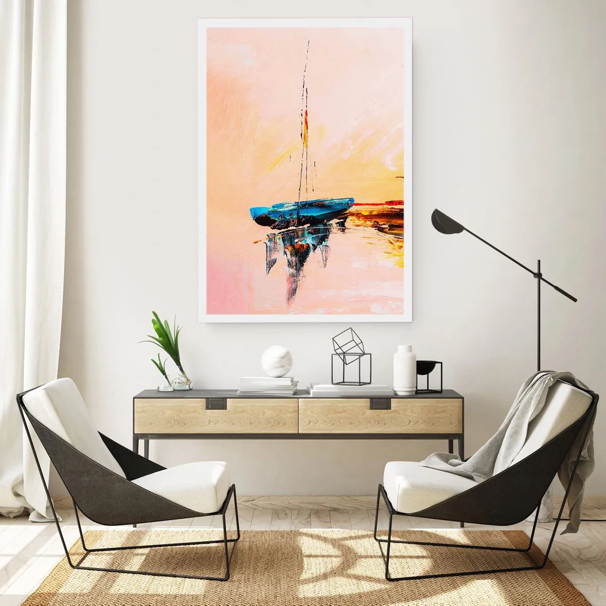 Plakat - Wieczór w przystani - 40x50 cm