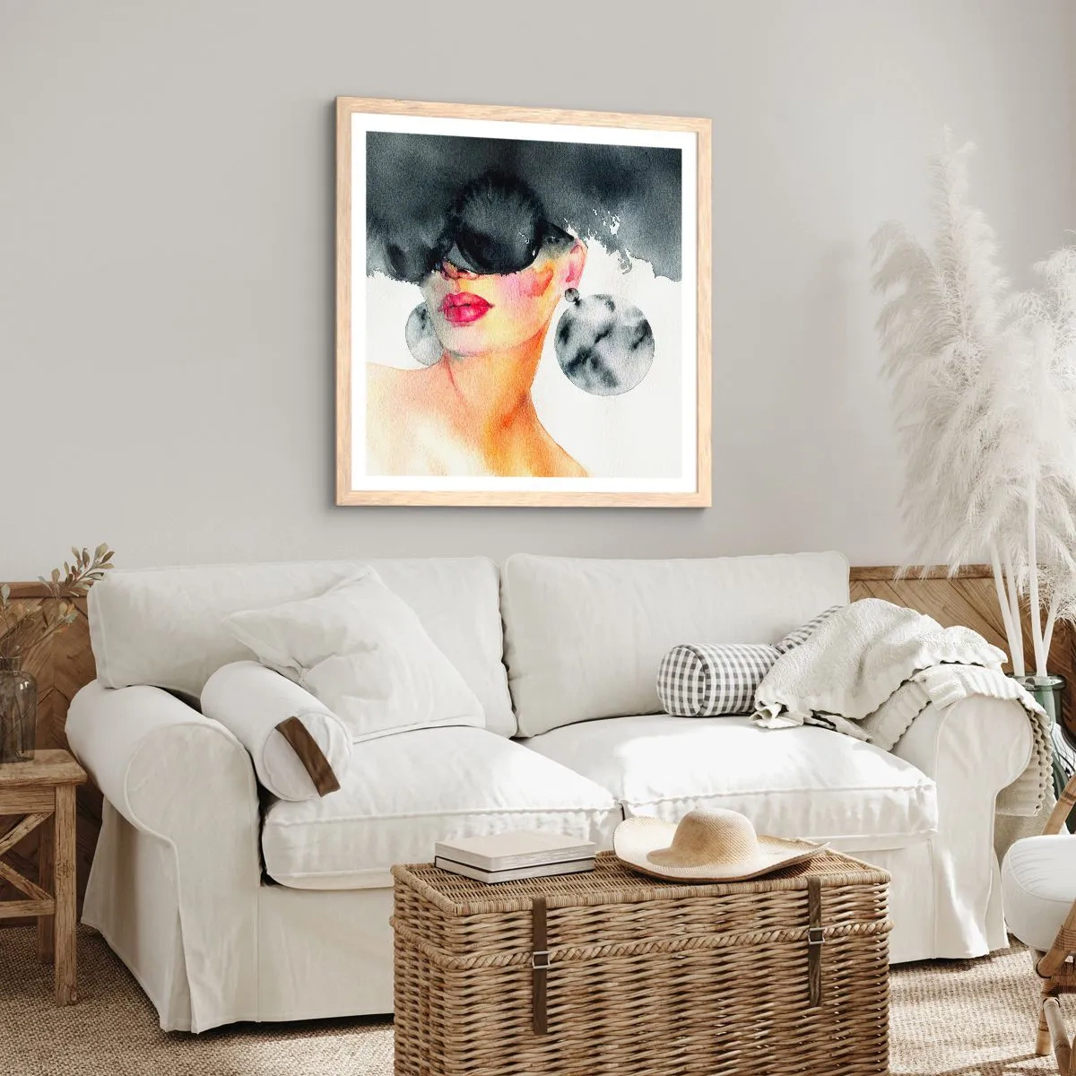 Plakat w ramie jasny dąb - Tajemnica elegancji - 40x40 cm
