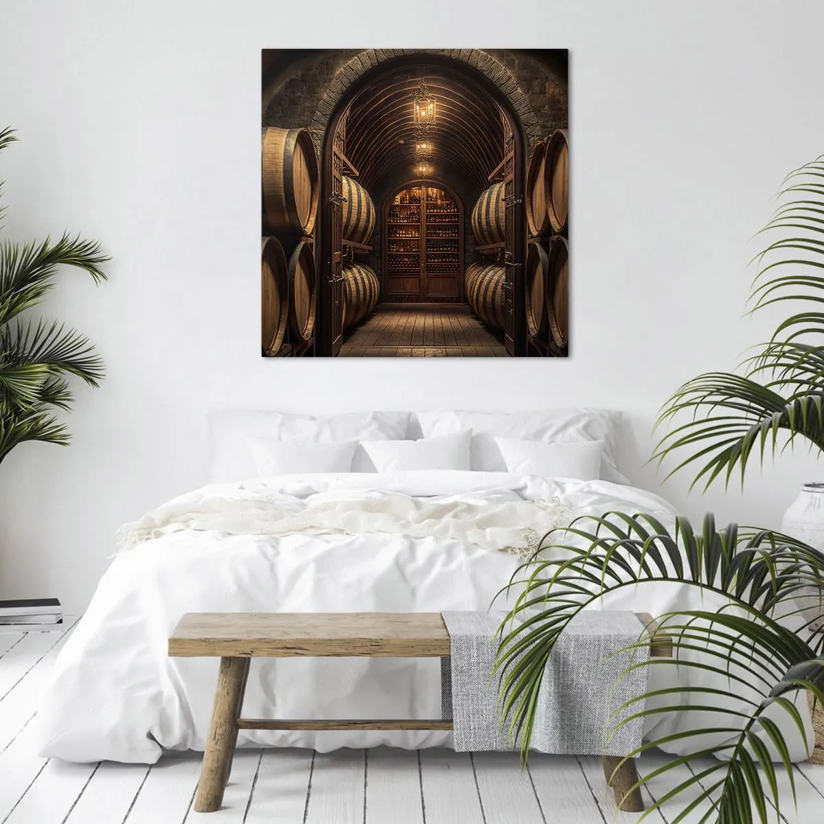 Obraz na płótnie - Klimatyczna piwnica - 70x70 cm