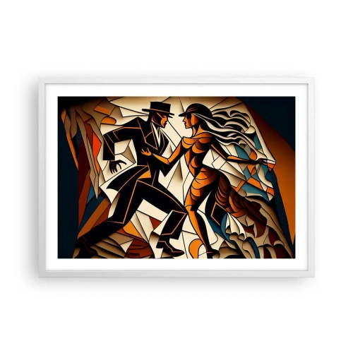 Plakat w białej ramie - Taniec pasji i namiętności - 70x50 cm