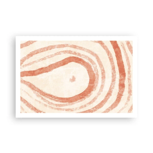 Plakat - Koralowe kręgi – kompozycja - 91x61 cm