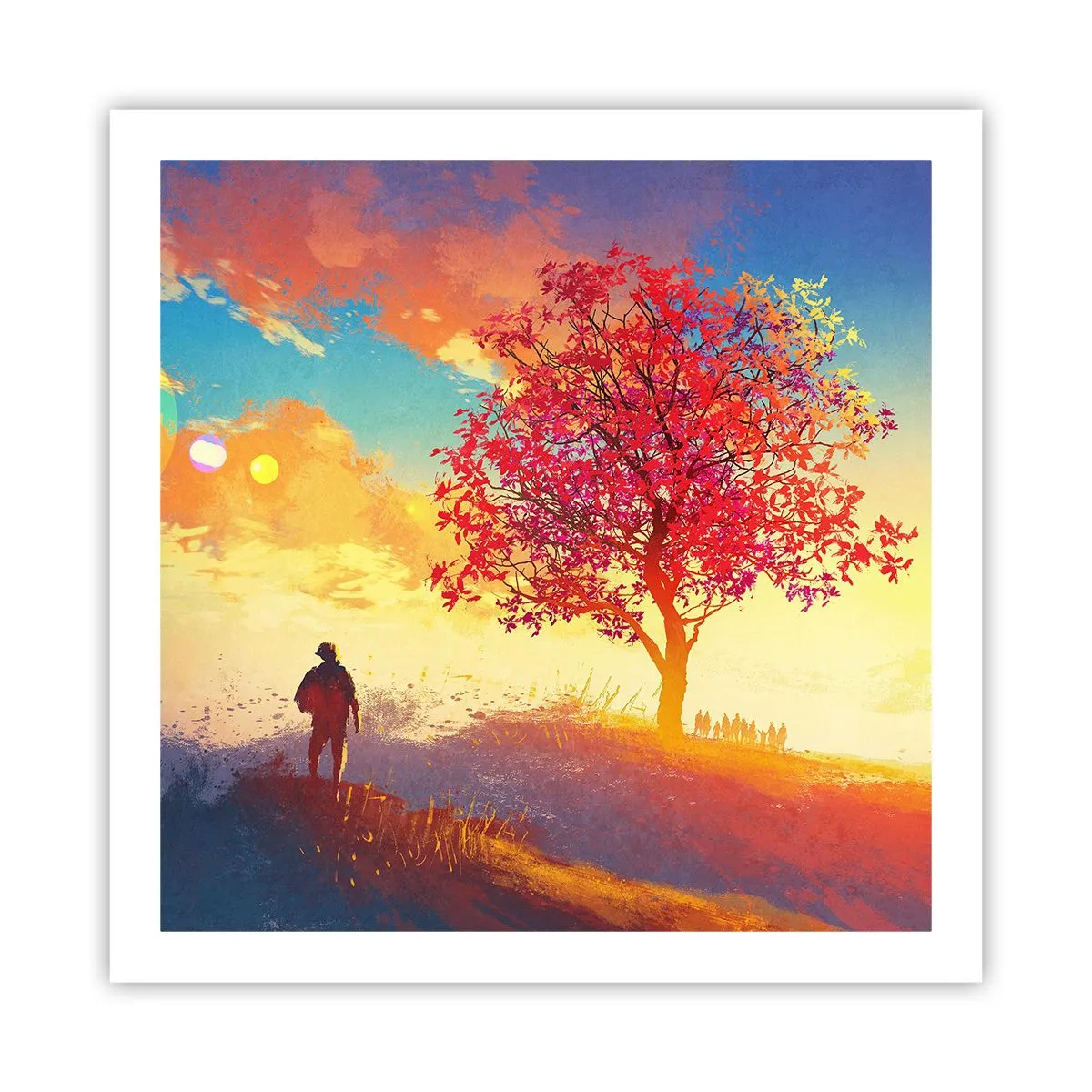 Plakat - Pielgrzym u celu - 60x60 cm