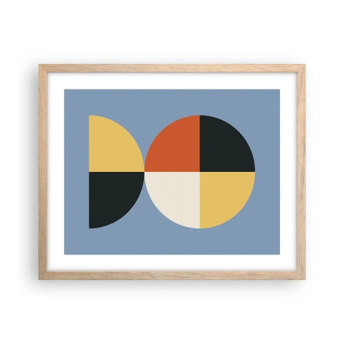 Plakat w ramie jasny dąb - Patrz i licz - 50x40 cm