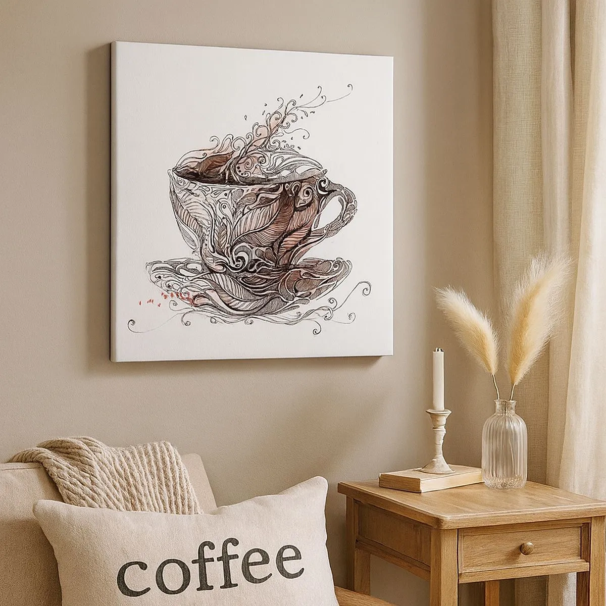 Obraz na płótnie - Herbata dobra na wszystko - 30x30 cm