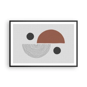 Plakat w czarnej ramie - Doskonałość koła - 91x61 cm