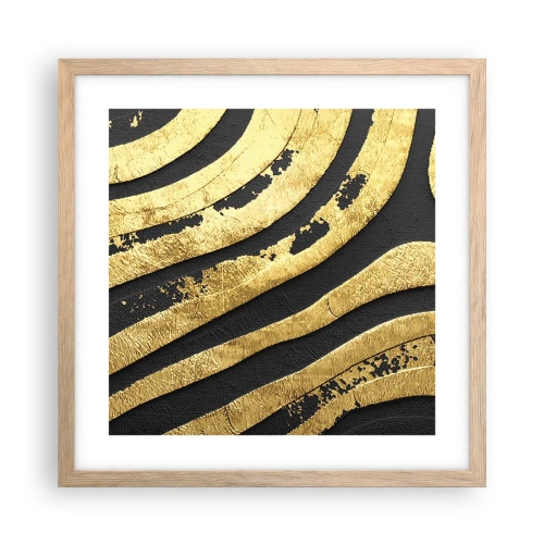 Plakat w ramie jasny dąb - Wszystko płynie - 40x40 cm