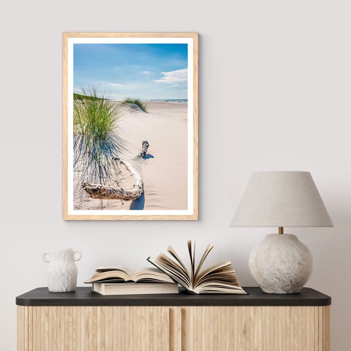 Plakat w ramie jasny dąb - Najpiękniejsza? Bałtycka - 50x70 cm