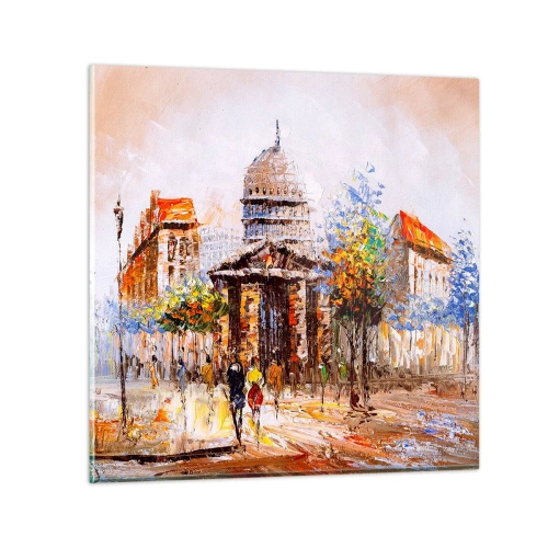 Obraz na szkle - Paryski spacer - 30x30 cm