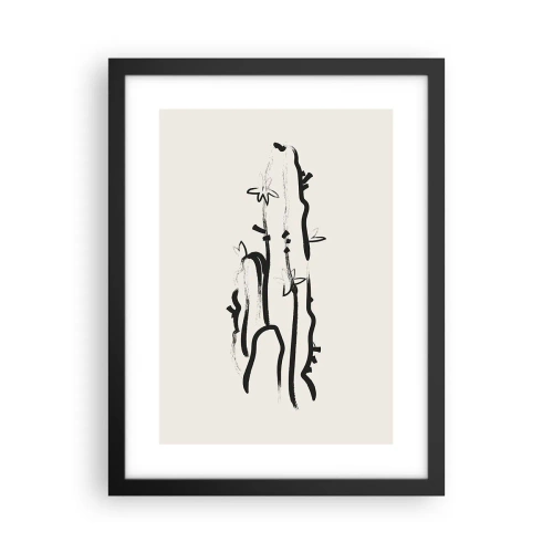 Plakat w czarnej ramie - Kwitnące zioło - 30x40 cm