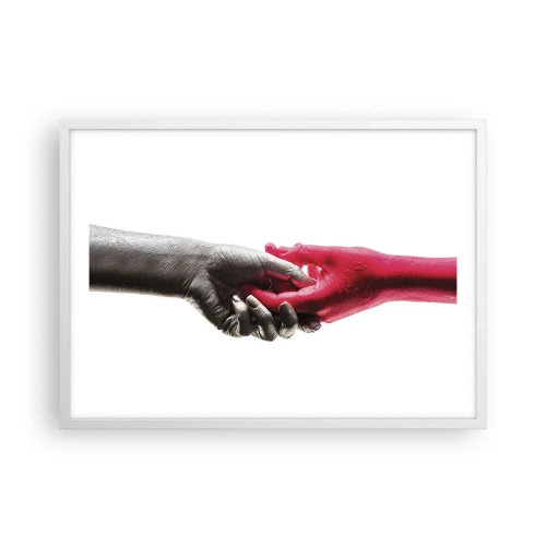 Plakat w białej ramie - Razem, choć inni - 70x50 cm