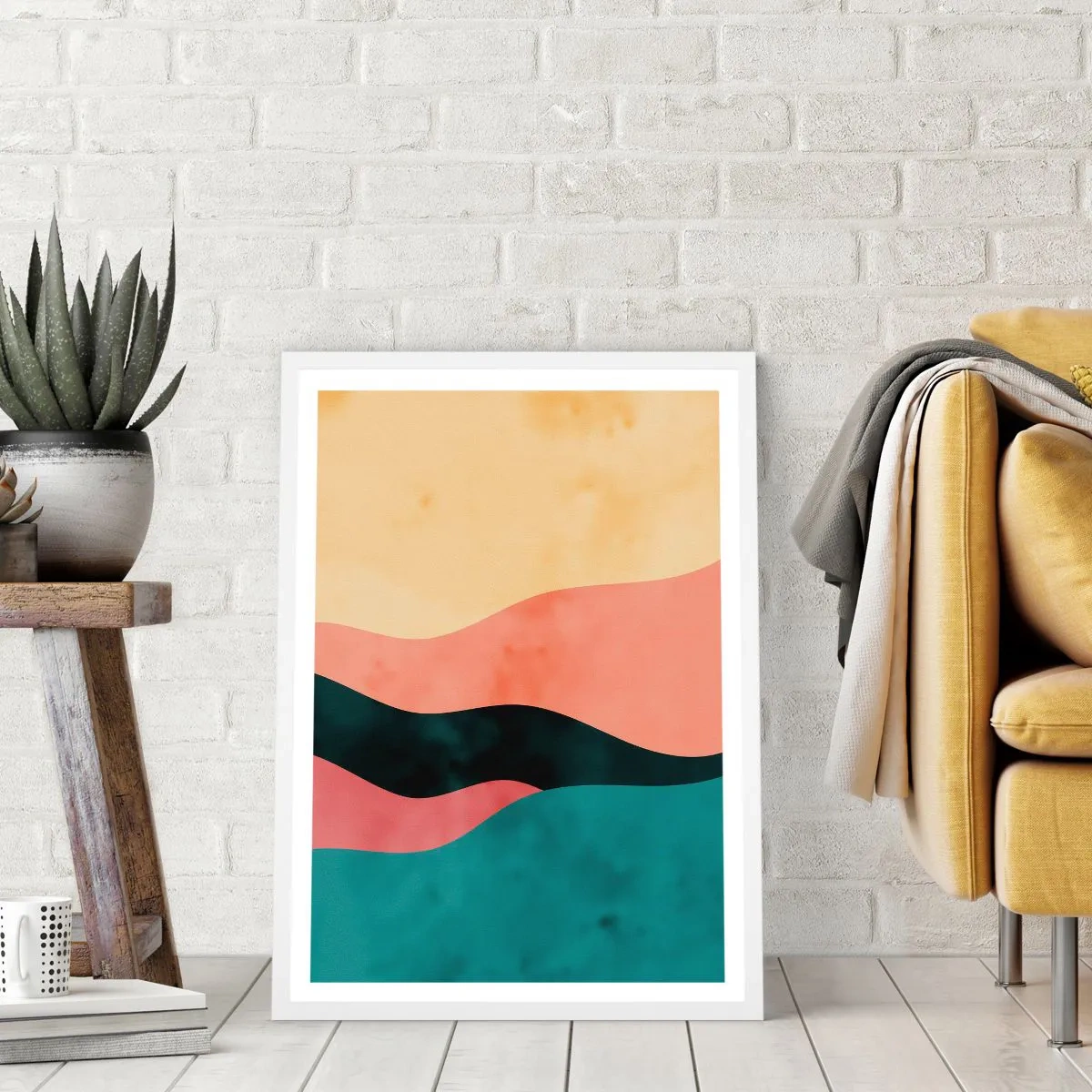 Plakat w białej ramie - Zgodna niezgodność - 40x50 cm