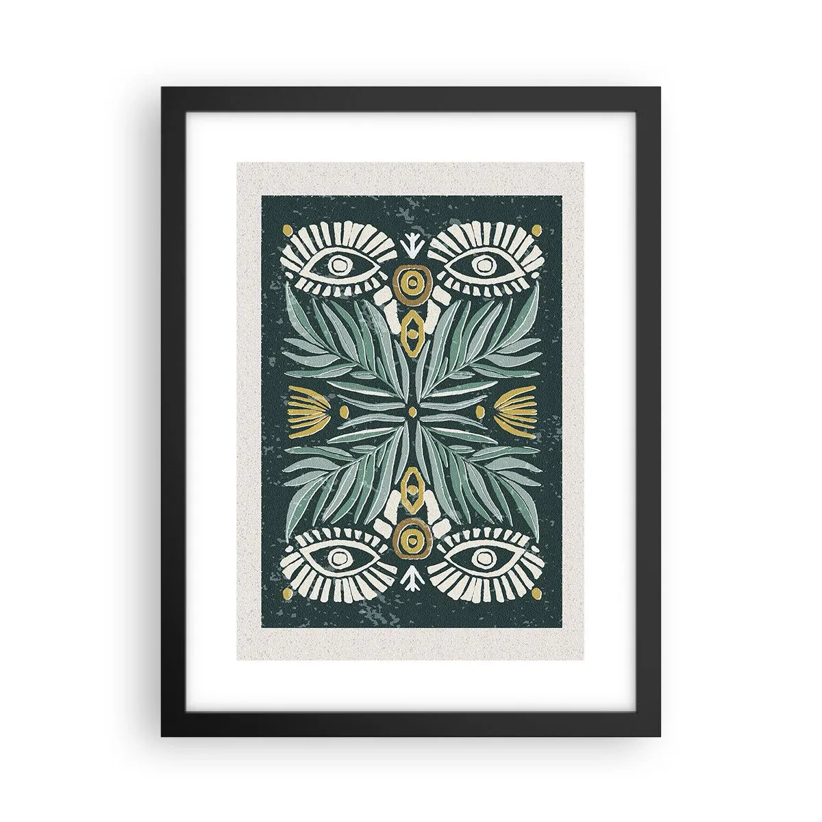 Plakat w czarnej ramie - Jak ludowa wycinanka - 30x40 cm