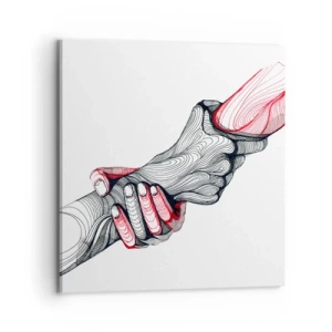 Obraz na płótnie - Jesteś w dobrych rękach - 70x70 cm