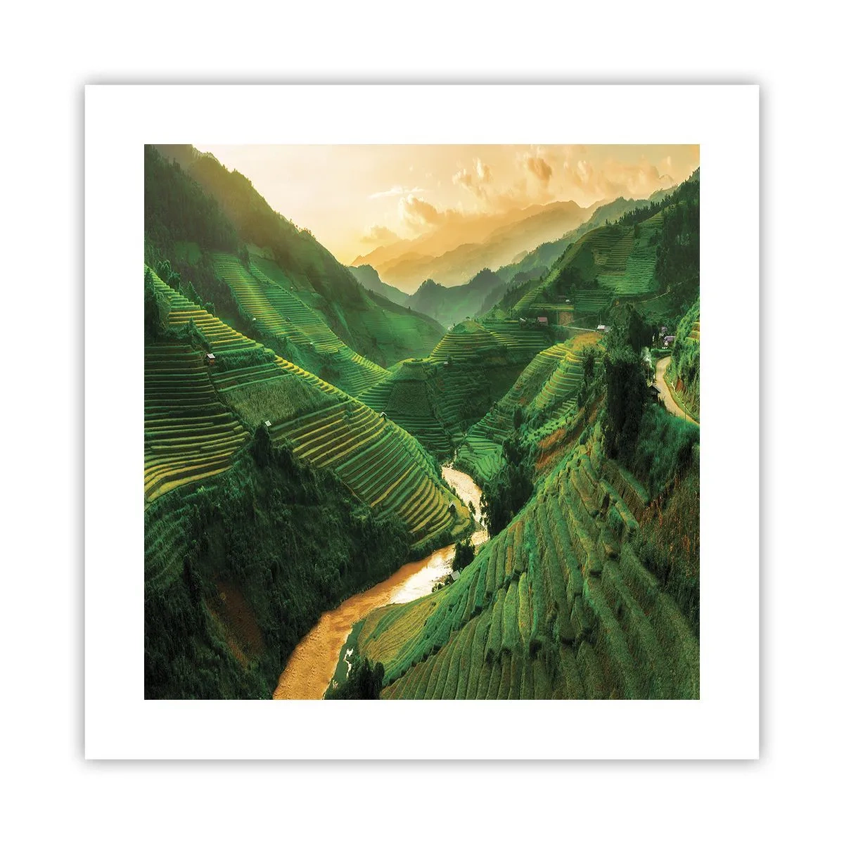 Plakat - Wietnamska dolina - 40x40 cm