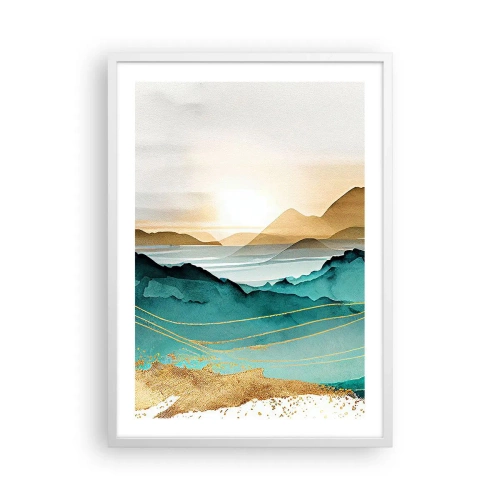 Plakat w białej ramie - Na granicy abstrakcji – pejzaż - 50x70 cm