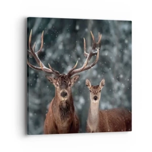 Obraz na płótnie - Pan lasu z małżonką - 40x40 cm