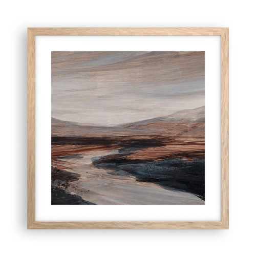 Plakat w ramie jasny dąb - Spokojna dolina - 40x40 cm