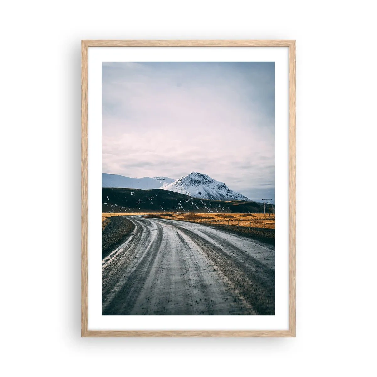 Plakat w ramie jasny dąb - W islandzkim klimacie - 50x70 cm