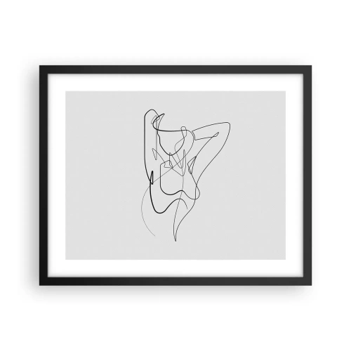 Plakat w czarnej ramie - Naprawdę, jaka jesteś... - 50x40 cm